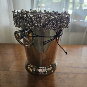 Tahari Home | Floral Rhinestone Single Bottle Champagne Bucket